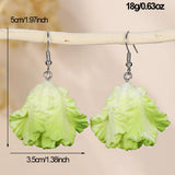Daiiibabyyy  Bohemia Earrings Simulated Vegetable Dangle Earring Lettuce, Korean Style Cute Earrings Broccoli Alloy Mushroom Earrings