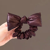 DAIIIBABYYY  -  Temperament retro style fabric bow hair rope women's 2024 new high-end large intestine hair band hair rope