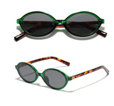 Daiiibabyyy  New Sunglasses for Men Oval Retro Sun Glasses Women and Transparent Glasses Frame