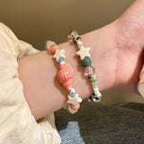 DAIIIBABYYY  -  Ceramic Conch Beaded Bracelet Cartoon Korean Style Star Bracelets For Women Handmade Bracelet Friend Jewelry Gift