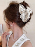 Daiiibabyyy  Triangular Folded Edge Sweet Temperament Hair Clip For Women Back Head Shark Clip Grab Clip Elegant Hair Accessories New Style
