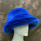 Daiiibabyyy  New autumn and winter plush imitation fox fur basin hat ski hat fisherman hat warm fur furry imitation fur women's hat