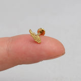 DAIIIBABYYY  -  1Piece Flower Moon Snake CZ Nose Hoop Butterfly Leaf Daith Conch Helix Stud Earrings Internal Thread Piercing Surgical Steel 16G