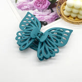 Daiiibabyyy  Large Double-layer Hollow Butterfly Grab Clip Diamond-encrusted Hairpin  Shark Clip  Disc Hair Clip  Fashion Headgear