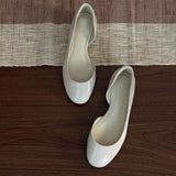 Daiiibabyyy  Round Toe Slip on Women's Ballet Flats New Casual Fashion Comfortable Soft Leather Daily Dress Versatile Ladies Footwear