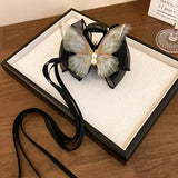 DAIIIBABYYY  -  Sweety Bohemia Hair Claw For Women Rhinestones Butterfly Flower Tassel Shark Gripper Summer Fairy Gauze Flower Hair Clip Hairpin