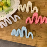 Daiiibabyyy New In Acrylic Hair Claws for Women Extra Large Crab Clip Sense of Premium Wavy Lines Hair Clip Girl Shark Hair Accessories