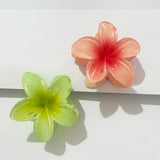 Daiiibabyyy  Bohemian Flower Hair Claw Clip For Women Sweet Floral Hair Claws Crab Clamp Barrettes Hawaiian Headwear Beach Accessories Girl