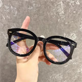 DAIIIBABYYY  -  Trendy Round Presbyopia Glasses Personalized Elderly Reading Glasses Fashionable Leopard Anti Blue Light Far Sight Eye Glasses