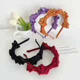 DAIIIBABYYYY  -  1PC Satin Mesh Bow Headband For Woman Girls Bright Silk Hairband Hair Hoop Fashion Hair Accessories Girl