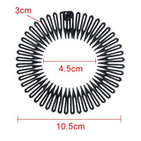 Daiiibabyyy  2pcs Rhinestone Plastic Full Circle Stretch Diamond Flexible Comb Teeth Headband Hair Band Clip Face Wash Fixed Hair Accessories