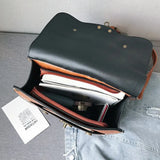 Daiiibabyyy College Style Autumn and Winter Vintage Leather Backpack New All In One Korean Version of High School Students Backpacks women