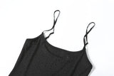 DAIIIBABYYY  -  New Women's Solid Color Slim Fit Bag Hip Street Fashion Suspender Backless Dress