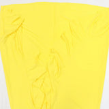 DAIIIBABYYY  -  Sexy Dresses Yellow for Women 2025 Summer New Square Neck Sleeveless Front Split Ruffles Ankle Length Elegant Birthday Dress Hot