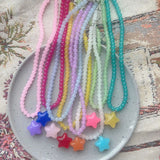 DAIIIBABYYY  -  Romantic Summer Colorful Sugar Star Pendant Glass Bead Choker Necklace Girl Aesthetic Y2K Boho Charm Holiday Jewelry Accessories