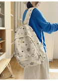 Daiiibabyyy  Fashion Kawaii Y2k Backpack Preppy Cute Star Print Girls Schoolbags High-capacity Outdoor Travel Backpacks for Women Students