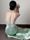 Daiiibabyyy  Elegant Prom Dresses Women Mermaid Strapless Sleeveless Cocktail Dresses Wedding Party Dresses Vestidos De Cóctel Customized