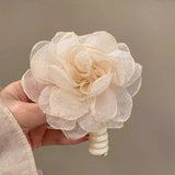 Daiiibabyyy  1 Pcs Ladies' Hair Loops Elegant Fashionable Flowers Simple Gentle Versatile Hair Ropes Sweet High-quality Hair Accessories Girl