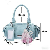 Daiiibabyyy  New Cylinder Bag Crossbody Bag Fashion Y2k Trend Personality Small Capacity Cute Girl Candy Colored Women Bag Crossbody Handbag