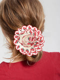 Daiiibabyyy  Pleated Flower Hair Ropes Women Summer Sweet Hair Rubber Bands Fashion Scrunchies Ladies Beach Styling Photo Hair Accessories