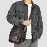 Daiiibabyyy  Men's Large size Genuine Leather Shoulder Bags High quality Tote Fashion Business Man Crossbody Messenger Bag Leather Bags