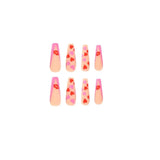 Daiiibabyyy  24pcs Nail Tips Ballerina Long Valentine's Day French Love Heart Fake Nails