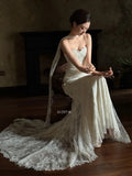 Daiiibabyyy  White Simple Mermaid Wedding Dresses Women Sexy Sweetheart Lace Appliques Satin Bridal Gowns Elegant Vestido De Novia Customized