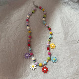 Boho Simple Beads Imitation Pearl Choker Necklace Women Men Vintage Stainless Steel Handmade Chain Aesthetic Y2K Jewelry Gift