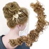 DAIIIBABYYY  -  Messy Bun Hair Piece Curly Wavy Hair Bun Scrunchies Extensions Long Ponytail Extensions Ponytail DIY Wrap Around Bun Hair