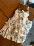 Daiiibabyyy  Japanese Vintage Sweet Elegant Summer Dress Women Y2k Chic Design Kawaii Dress Harajuku Aesthetic Casual Lovely Retro Outfit New