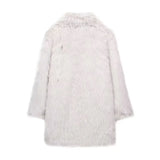 DAIIIBABYYY  -  Women Fashion Solid Faux Fur Effect Long Sleeve Cardigan Coat Winter Female Loose High Street Pockets Overcoat Mujer