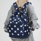 Daiiibabyyy  High-capacity Vintage Grunge Men Backpacks All Match Simple Fashion Star Letter Schoolbags Y2k Aesthetic Trendy Backpack Women