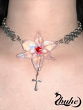 DAIIIBABYYY  -   New Thorn Lily Necklace Neo-Gothic Style For Women Copper Alloy Jewelry Party Gifts