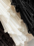 Daiiibabyyy  Faldas Mujer De Moda Irregular Gauze Skirts for Women High Waist A-line Jupe Korean Summer Saia Ruffled Sweet Long Skirt