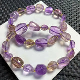 DAIIIBABYYY  -  Natural Ametrine Facet Freeform Bracelet For Women Men Love Gift Crystal Beads Strands Jewelry Gift 1PCS