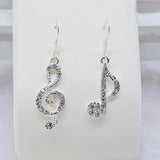Daiiibabyyy  Stylish Music Note Drop Women Gift Drop Earring Fashion Accessories Crystal Dangle Earrings Jewelry