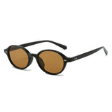 Daiiibabyyy  Retro Small Oval Sunglasses Women Men Rivets Shades Fashion Eyewear Luxury Sun Glasses UV400  Female