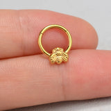 DAIIIBABYYY  -  1Piece Flower Moon Snake CZ Nose Hoop Butterfly Leaf Daith Conch Helix Stud Earrings Internal Thread Piercing Surgical Steel 16G
