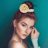 Daiiibabyyy  1PC Pack Rose - Shaped Hair Scrunchies, Elegant Flower Hair Ties, Ideal for Women's Stylish Ponytails and Buns