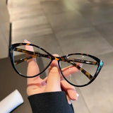 DAIIIBABYYY  -  Y2K Cat Eye Reading Glasses for Women Anti Blue Light Cat Eye Frame Spectacles Computer Eyeglasses Plain Eyewear Face Decor