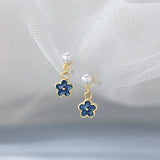 Daiiibabyyy  Elegant Imitation Pearl Flower Stud Earrings for Women New Trend Temperament Dangle Earring Party Jewelry Gifts
