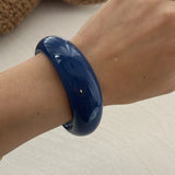Daiiibabyyy  Fashion Bohemian Resin Acrylic Bangles Hip Hop Soft Clay Flower Beads Charm Bracelets For Women Men New Gift Jewelry