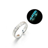 Daiiibabyyy  Ring for Couple Creative Glowing in the Dark Player 1 Player 2 Matching Gaming Ring for Women Men Valentine's Day Gift
