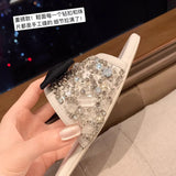Daiiibabyyy  Summer New Womens Shoes Luxury Rhinestone Flat Slippers for Woman Comfortable Vacation Casual Shoes Designer Shoes Zapatos Mujer