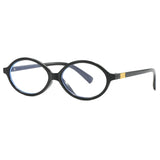 DAIIIBABYYY  -  Y2K Retro Oval Frame Glasses for Women Female Leopard Sweet Cool Eyewear Trend Reading Computer Anti Blue Light Eyeglasses