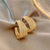 Daiiibabyyy  Exaggerated Design Geometry Multi-layered Lines Big Hoop Earrings for Women Luxury Gold Color Drop Dangle Earring Jewelry Gift