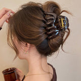 Daiiibabyyy  Hot Design Top Grade Pumpkin Hair Claw Clip For Women Back Long Hair Hold Barrette Hairpin Hair Crab Clips Hair Accessories