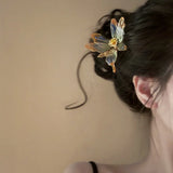 Daiiibabyyy  1PC Butterfly Dream Super Fairy New Chinese Retro Heat Shrink Butterfly Hair Clip Niche Design Temperament Hanfu Side Clip