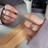 DAIIIBABYYY  -  New Arrival Trendy Flower Design Thai Silver Female Ring Jewelry For Women Christmas Gifts No Fade