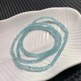 DAIIIBABYYY  -  3.5MM Natural Blue Apatite Triple Circle Bracelet Crystal Healing Stone Gemstone For Women Birthday Lover Gift 1PCS